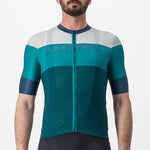 Maillot Castelli Sezione - Verde azul