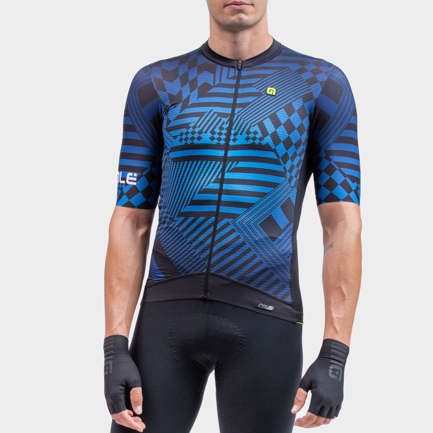 Ale PRS Checker jersey - Blue | All4cycling