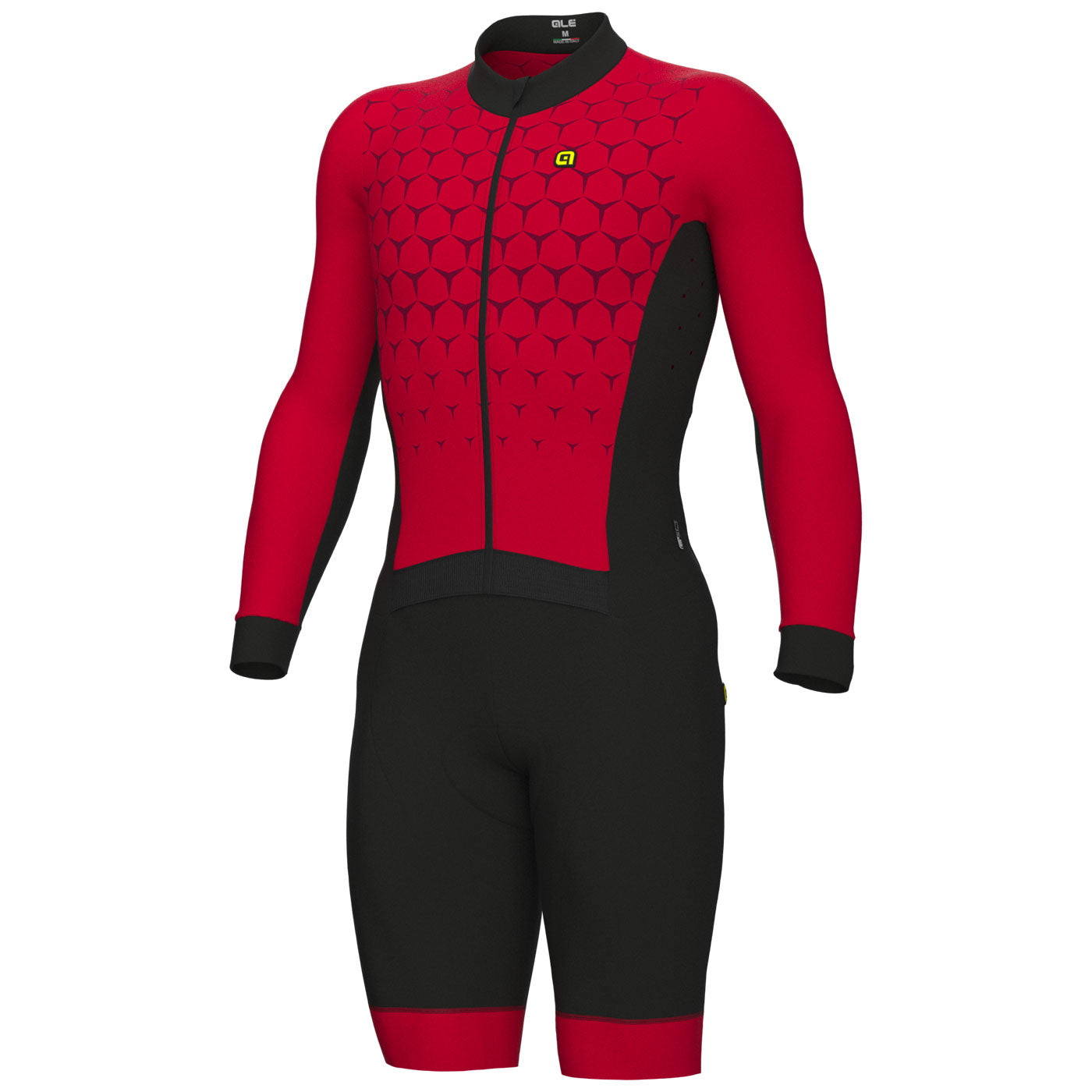 Ale PR-S Hive long sleeve skinsuit - Red | All4cycling