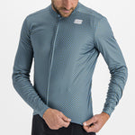 Maillot mangas largas Sportful Checkmate - Azul claro