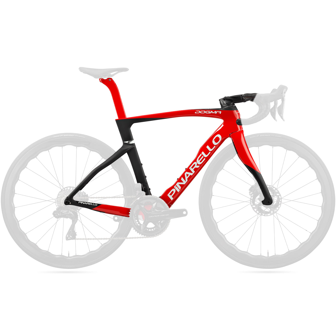 Pinarello Dogma F Disk Frameset - Black red | All4cycling