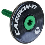 Tapa de direccion Carbon-Ti X-Cap Carbon - Verde